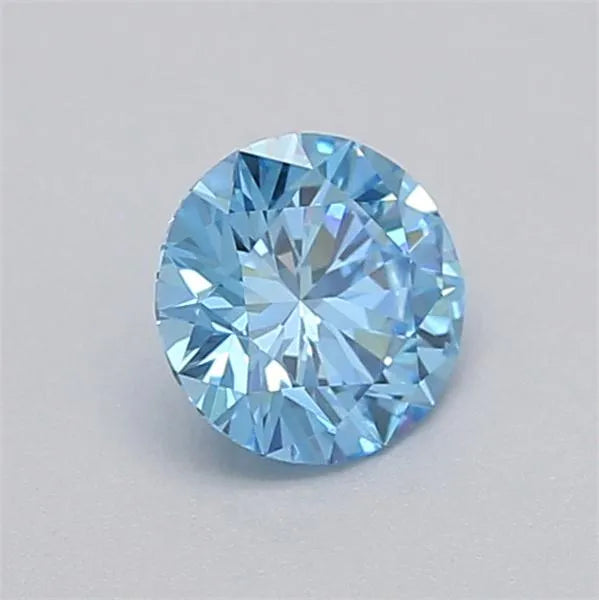 0.25ct Round Lab Grown Diamond (Colour Fancy Vivid Blue, Clarity VVS2, Cut ID, IGI Certified)