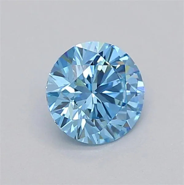 0.25ct Round Lab Grown Diamond (Colour Fancy Vivid Blue, Clarity VVS2, Cut ID, IGI Certified)