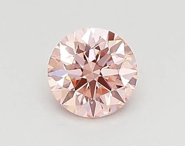 0.25ct Round Lab Grown Diamond (Colour Fancy Vivid Pink, Clarity VVS2, Cut EX, IGI Certified)