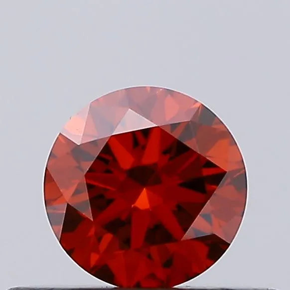 0.26ct Round Lab Grown Diamond (Colour Fancy Deep Orange, Clarity VVS2, Cut VG, IGI Certified)