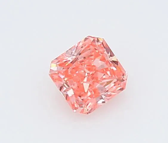 0.26ct Square radiant Lab Grown Diamond (Colour Fancy Vivid Pink, Clarity VVS2, IGI Certified)
