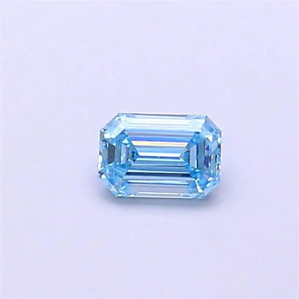 0.27ct Emerald Lab Grown Diamond (Colour Fancy Vivid Blue, Clarity VS1, IGI Certified)