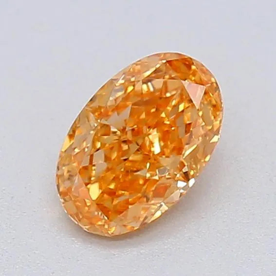 0.27ct Oval Lab Grown Diamond (Colour Fancy Intense Brownish Orange, Clarity VVS2, IGI Certified)