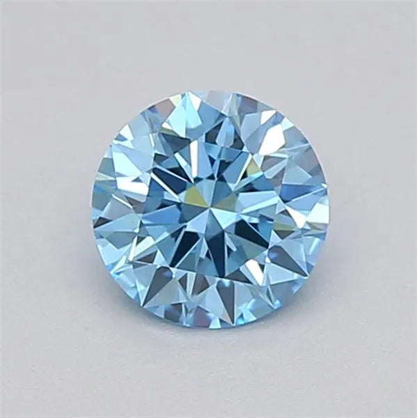 0.27ct Round Lab Grown Diamond (Colour Fancy Vivid Blue, Clarity VS1, Cut ID, IGI Certified)