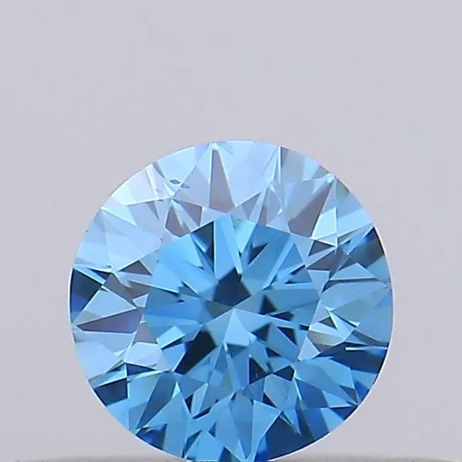 0.27ct Round Lab Grown Diamond (Colour Fancy Vivid Blue, Clarity VS2, Cut EX, IGI Certified)
