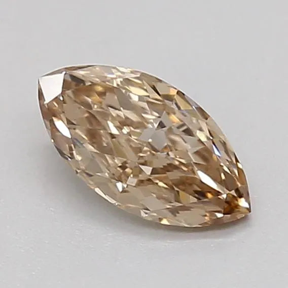 0.28ct Marquise Lab Grown Diamond (Colour Fancy Light Brown, Clarity VVS2, IGI Certified)