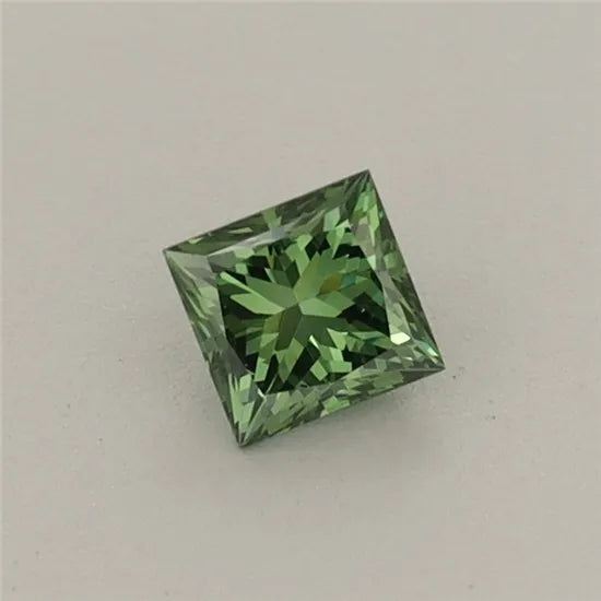 0.28ct Princess Lab Grown Diamond (Colour Fancy Vivid Green, Clarity VS2, IGI Certified)