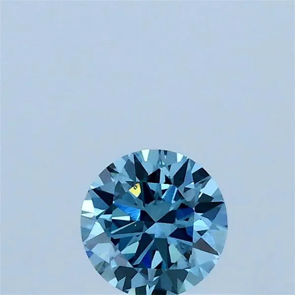 0.28ct Round Lab Grown Diamond (Colour Fancy Vivid Blue, Clarity VS2, Cut EX, IGI Certified)