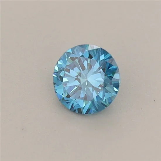 0.28ct Round Lab Grown Diamond (Colour Fancy Vivid Blue, Clarity VVS2, Cut VG, IGI Certified)