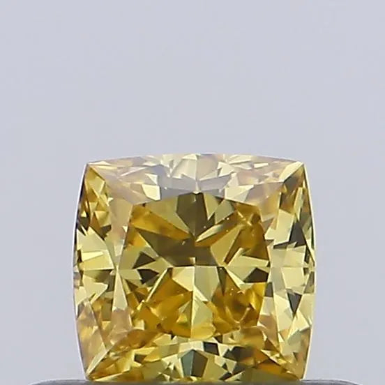 0.29ct Cushion modified Lab Grown Diamond (Colour Fancy Intense Yellow, Clarity VS1, IGI Certified)