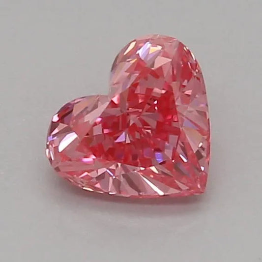 0.29ct Heart Lab Grown Diamond (Colour Fancy Vivid Pink, Clarity VVS2, IGI Certified)