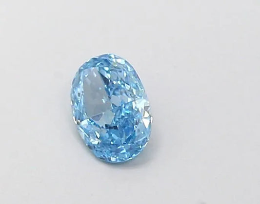 0.29ct Oval Lab Grown Diamond (Colour Fancy Vivid Blue, Clarity VS2, IGI Certified)