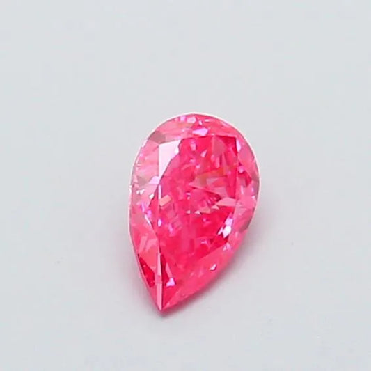 0.29ct Pear Lab Grown Diamond (Colour Fancy Vivid Pink, Clarity VVS2, IGI Certified)