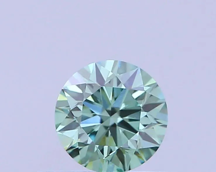 0.29ct Round Lab Grown Diamond (Colour Fancy Vivid Green, Clarity VS2, Cut VG, IGI Certified)