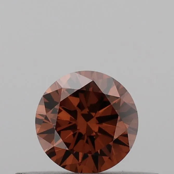0.29ct Round Lab Grown Diamond (Colour Fancy Vivid Orange, Clarity VVS2, Cut VG, IGI Certified)