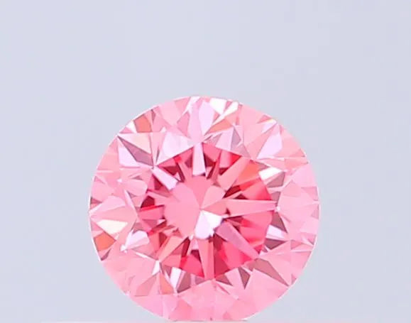 0.29ct Round Lab Grown Diamond (Colour Fancy Vivid Pink, Clarity VVS2, Cut VG, IGI Certified)