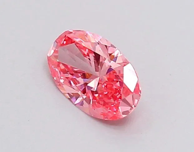 0.30ct Oval Lab Grown Diamond (Colour Fancy Vivid Pink, Clarity VS1, IGI Certified)