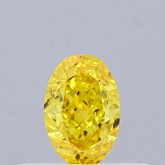 0.30ct Oval Lab Grown Diamond (Colour Fancy Vivid Yellow, Clarity VS2, IGI Certified)
