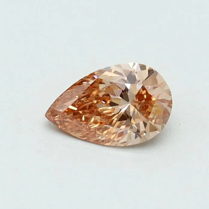 0.30ct Pear Lab Grown Diamond (Colour Fancy Intense Pinkish Orange, Clarity IF, IGI Certified)