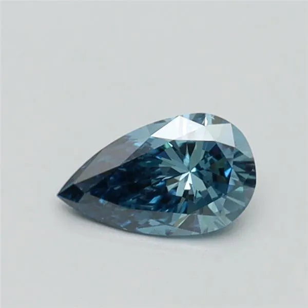 0.30ct Pear Lab Grown Diamond (Colour Fancy Vivid Blue, Clarity VS1, IGI Certified)