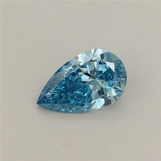 0.30ct Pear Lab Grown Diamond (Colour Fancy Vivid Blue, Clarity VS1, IGI Certified)
