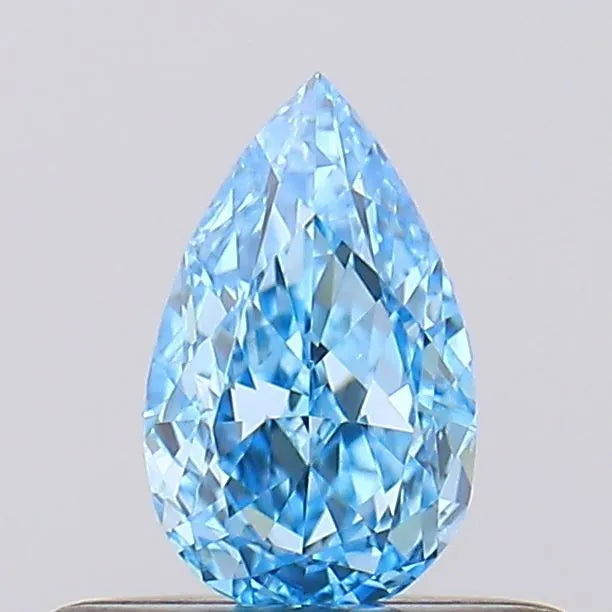 0.30ct Pear Lab Grown Diamond (Colour Fancy Vivid Blue, Clarity VVS2, IGI Certified)