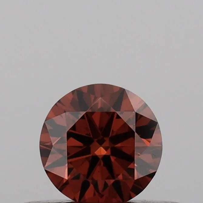 0.30ct Round Lab Grown Diamond (Colour Fancy Deep Orange, Clarity VS2, Cut VG, IGI Certified)