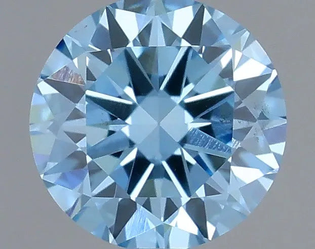 0.30ct Round Lab Grown Diamond (Colour Fancy Vivid Blue, Clarity VS2, Cut EX, IGI Certified)