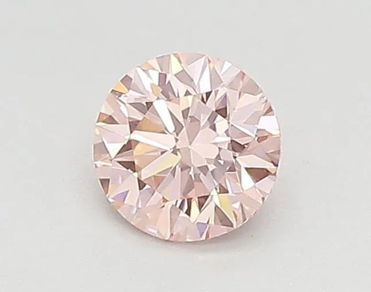 0.30ct Round Lab Grown Diamond (Colour Fancy Vivid Pink, Clarity VVS1, Cut ID, IGI Certified)