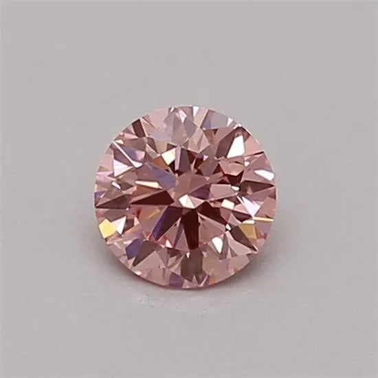 0.30ct Round Lab Grown Diamond (Colour Fancy Vivid Pink, Clarity VVS2, Cut ID, IGI Certified)