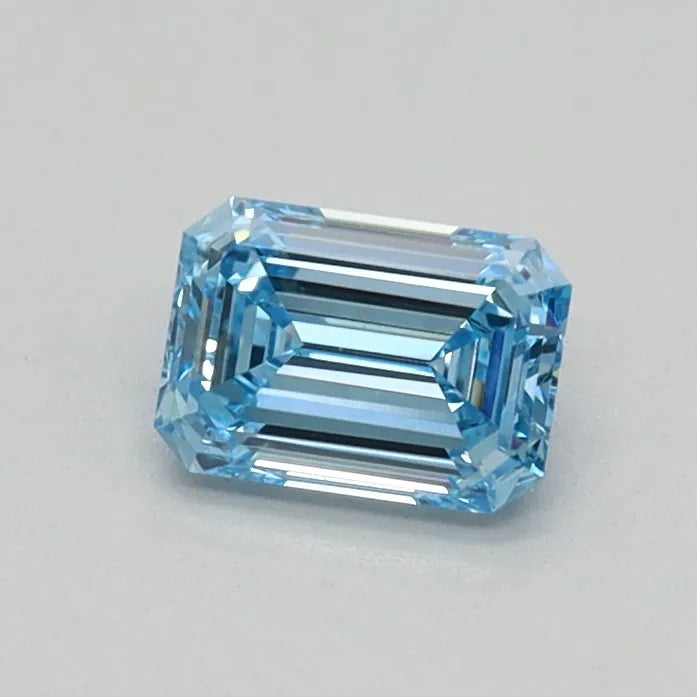 0.31ct Emerald Lab Grown Diamond (Colour Fancy Intense Blue, Clarity VVS2, IGI Certified)