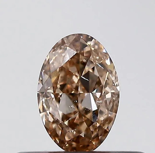 0.31ct Oval Natural Diamond (Colour Brown, Clarity SI1, Cut GD, IGI Certified)