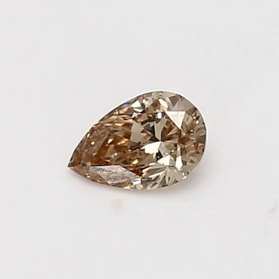 0.31ct Pear Natural Diamond (Colour Fancy Yellowish Brown, Clarity SI1, GIA Certified)