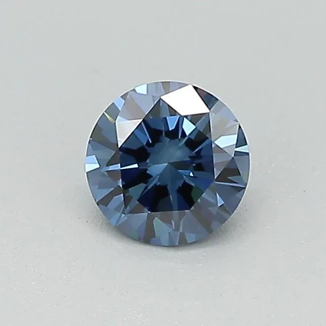 0.31ct Round Lab Grown Diamond (Colour Fancy Deep Blue, Clarity VS1, Cut EX, IGI Certified)