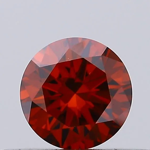 0.31ct Round Lab Grown Diamond (Colour Fancy Deep Orange, Clarity VVS2, Cut VG, IGI Certified)