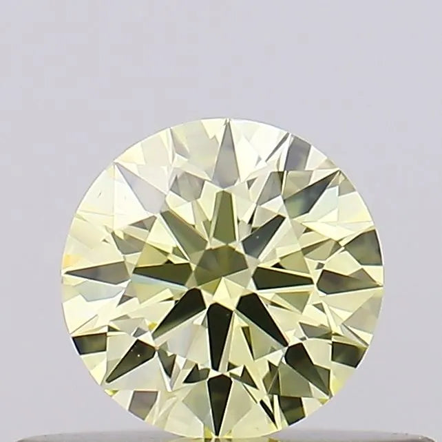 0.31ct Round Lab Grown Diamond (Colour Fancy Light Yellow, Clarity VVS2, Cut ID, IGI Certified)