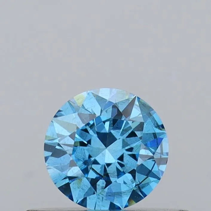 0.31ct Round Lab Grown Diamond (Colour Fancy Vivid Blue, Clarity SI2, Cut VG, IGI Certified)