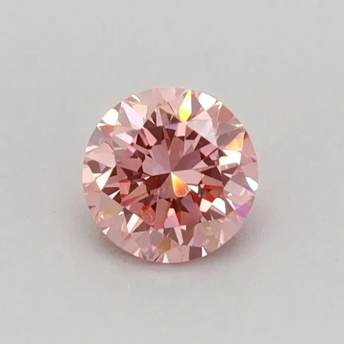 0.31ct Round Lab Grown Diamond (Colour Fancy Vivid Pink, Clarity VVS1, Cut VG, IGI Certified)