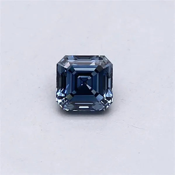 0.31ct Square emerald Lab Grown Diamond (Colour Fancy Deep Blue, Clarity VS1, IGI Certified)