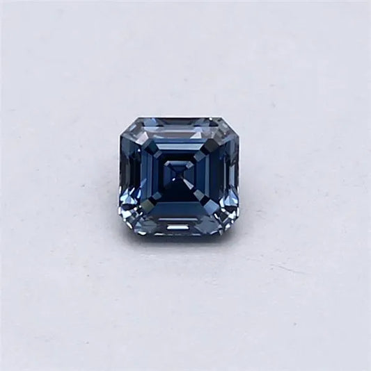 0.31ct Square emerald Lab Grown Diamond (Colour Fancy Deep Blue, Clarity VS1, IGI Certified)