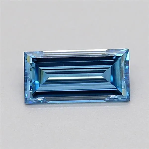 0.32ct Baguette Lab Grown Diamond (Colour Fancy Vivid Blue, Clarity VS1, IGI Certified)