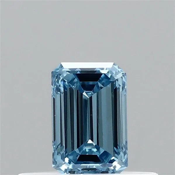 0.32ct Emerald Lab Grown Diamond (Colour Fancy Vivid Blue, Clarity VVS1, IGI Certified)