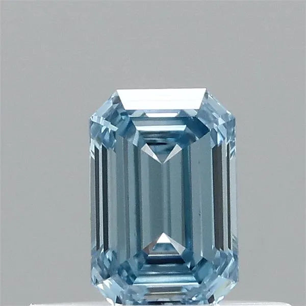 0.32ct Emerald Lab Grown Diamond (Colour Fancy Vivid Blue, Clarity VVS1, IGI Certified)