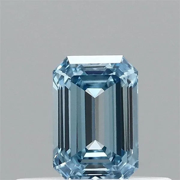 0.32ct Emerald Lab Grown Diamond (Colour Fancy Vivid Blue, Clarity VVS2, IGI Certified)