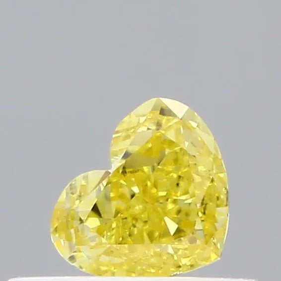 0.32ct Heart Lab Grown Diamond (Colour Fancy Vivid Yellow, Clarity VVS2, IGI Certified)
