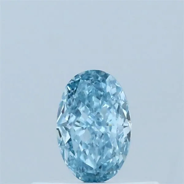 0.32ct Oval Lab Grown Diamond (Colour Fancy Vivid Blue, Clarity VS1, IGI Certified)