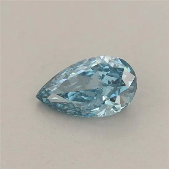 0.32ct Pear Lab Grown Diamond (Colour Fancy Vivid Blue, Clarity VVS2, IGI Certified)