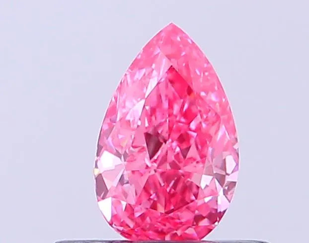 0.32ct Pear Lab Grown Diamond (Colour Fancy Vivid Pink, Clarity VS1, IGI Certified)
