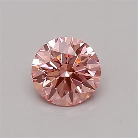 0.32ct Round Lab Grown Diamond (Colour Fancy Vivid Pink, Clarity VVS2, Cut ID, IGI Certified)