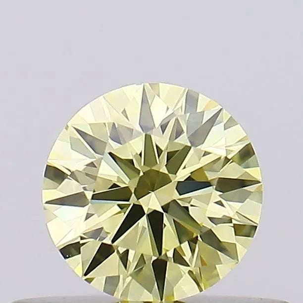 0.32ct Round Lab Grown Diamond (Colour Fancy Yellow, Clarity VVS1, Cut ID, IGI Certified)